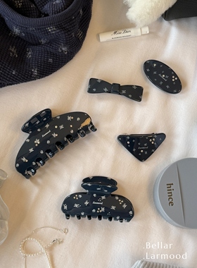 Bellar/larmood原创deepblue  Floral美式复古少女氛围感碎花发夹