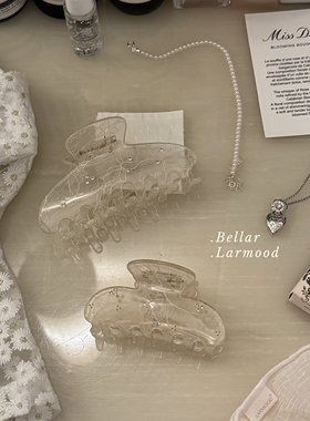 Bellar/larmood原创vintage lace 90s复古少女蕾丝氛围感盘发抓夹