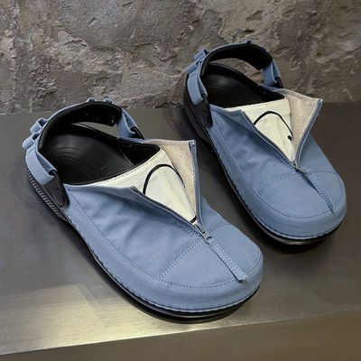 一脚蹬休闲通勤外穿拖鞋户外包头勃肯鞋男款厚底德比鞋博肯半拖鞋