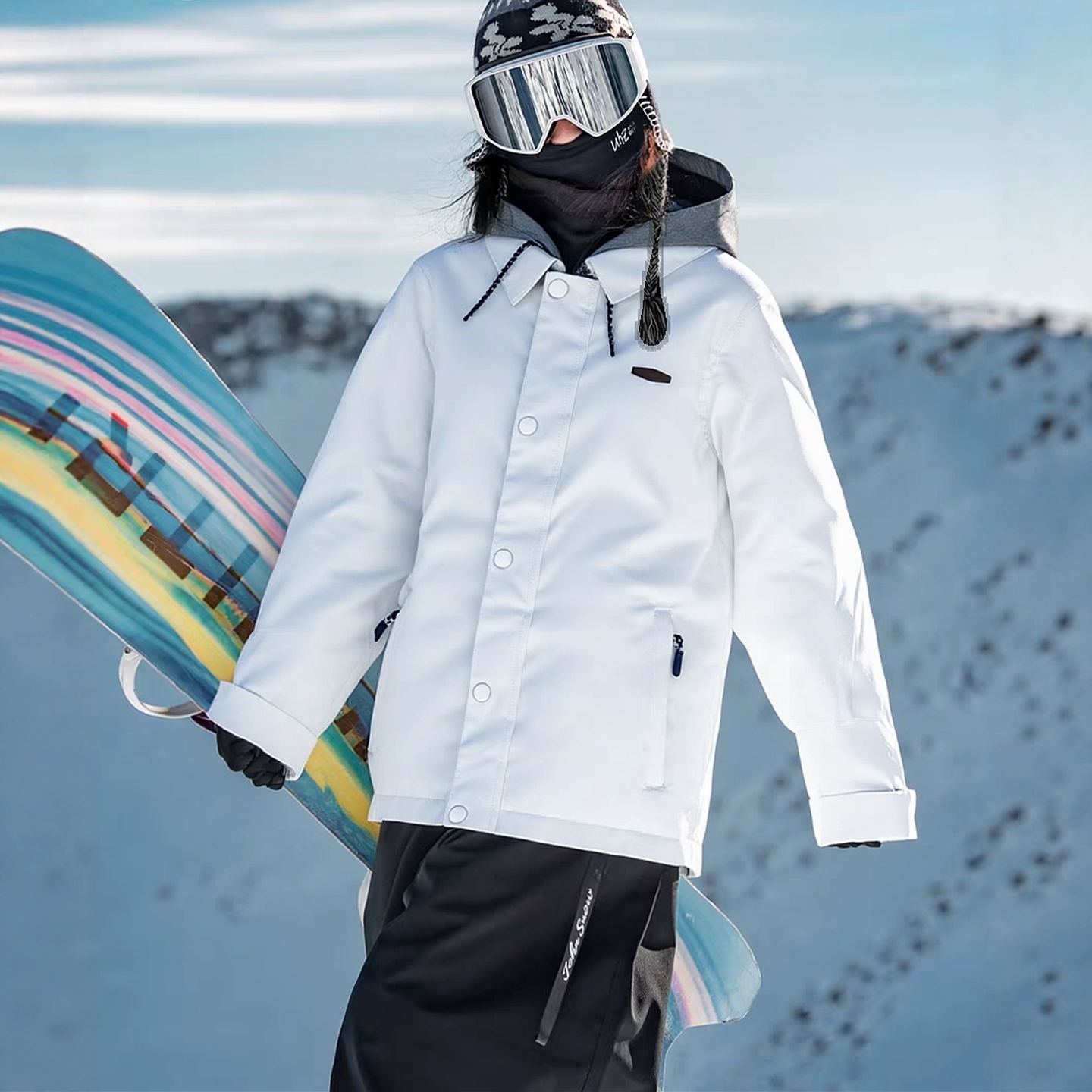 日本北海道防水保暖女款滑雪衣