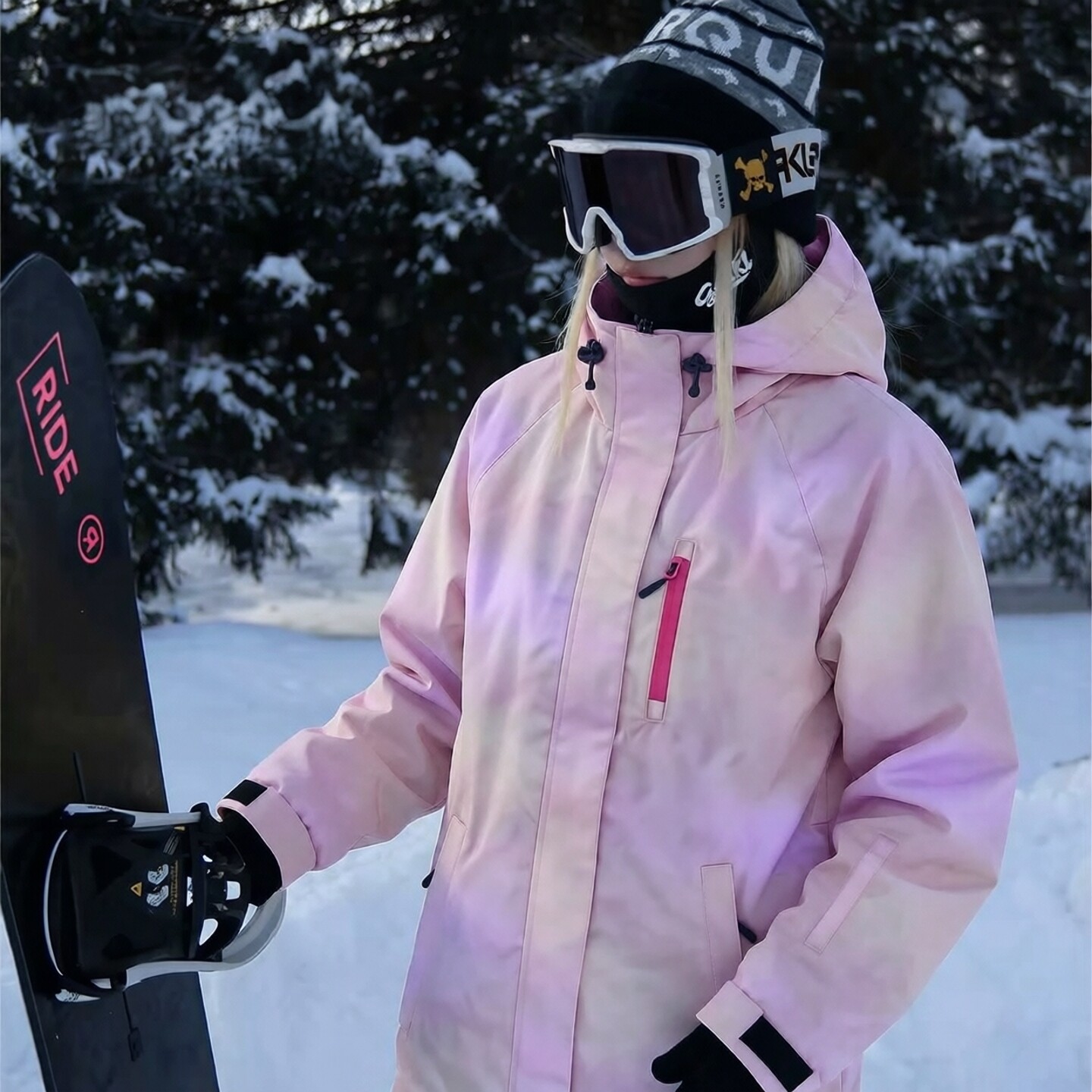 日本北海道防水防风保暖滑雪服女