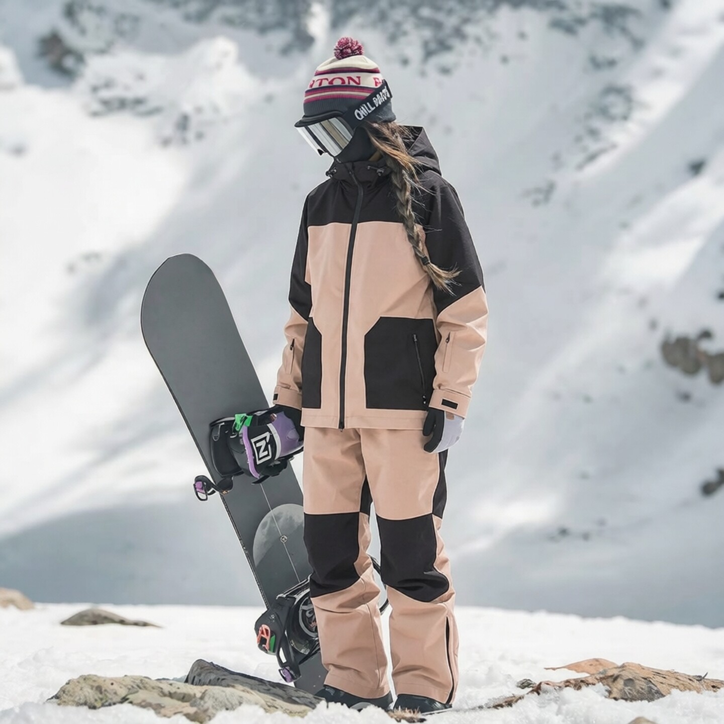 北海道女款防水保暖滑雪服套装