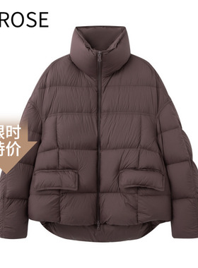 艾诺丝尚忆2025冬款时尚保暖舒适立领宽松羽绒服女外套004141