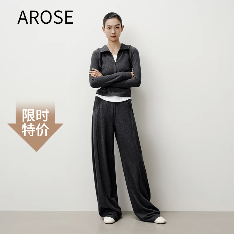 艾诺丝2025秋冬裤子卫衣外套女