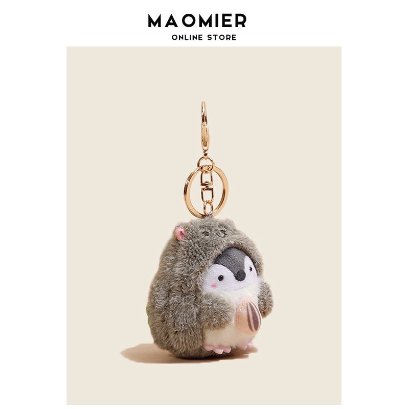 MAOMIER可爱仓鼠企鹅公仔包挂件