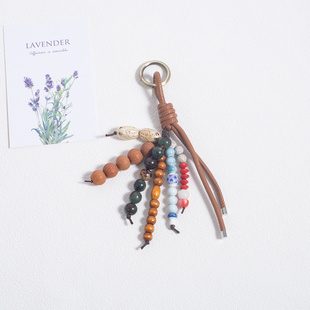 文淇同款包包挂件满愿种子手工串珠编织钥匙扣高级感书包背包挂饰