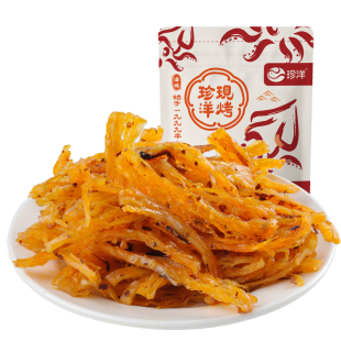 珍洋营养现烤香辣鱿鱼丝小包装 即食休闲零食手撕鱿鱼大连海鲜特产