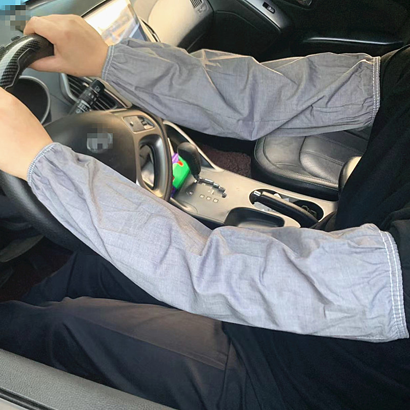 夏季防晒袖套男士加长宽松手臂套袖女士户外开车防紫外线遮阳套袖