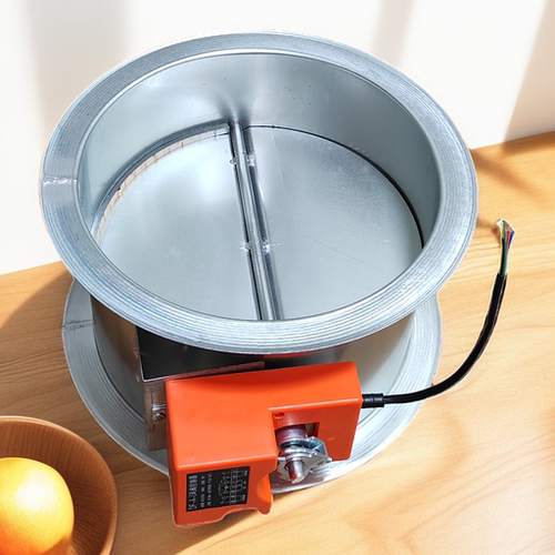 法兰密闭电动风阀300圆形调节阀