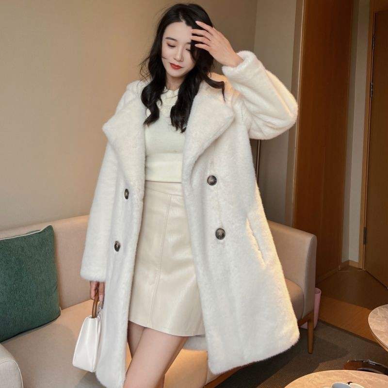 2023皮毛一体环保皮草外套女皮草