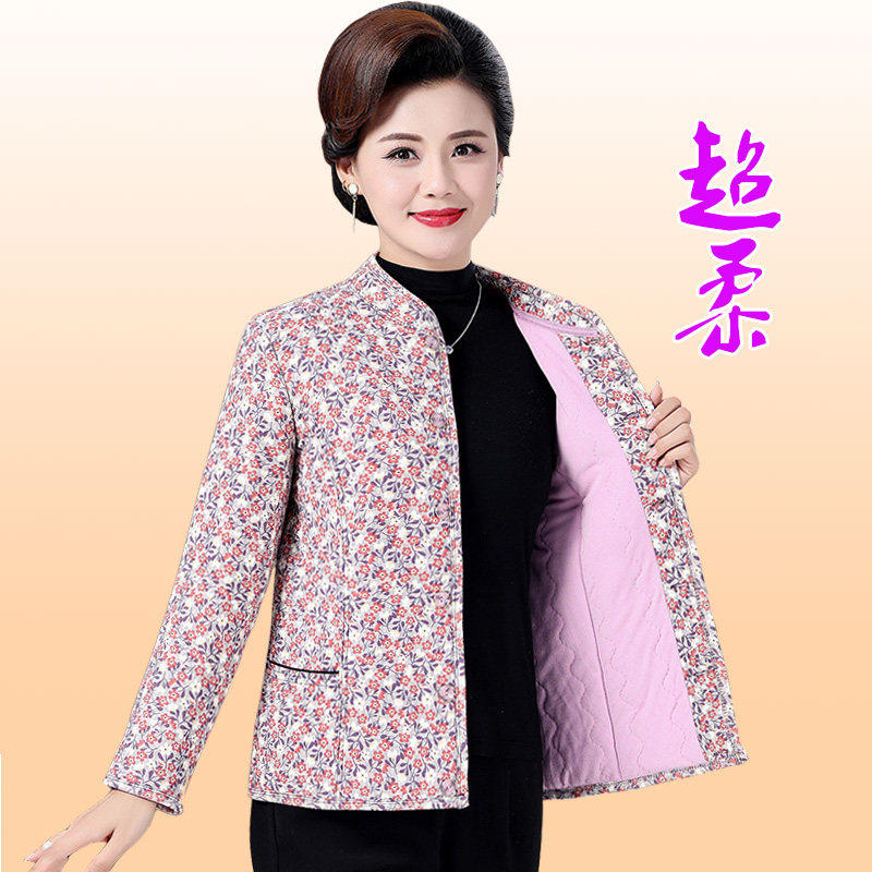 小个子老人棉衣女短款奶