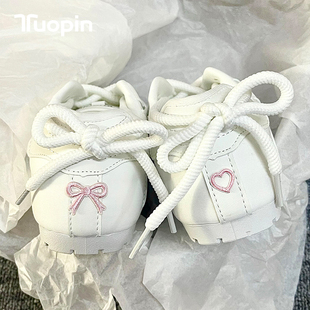 鮀品德训鞋女配裙子2025夏季泡芙鞋百搭轻便板鞋子平底芭蕾小白鞋