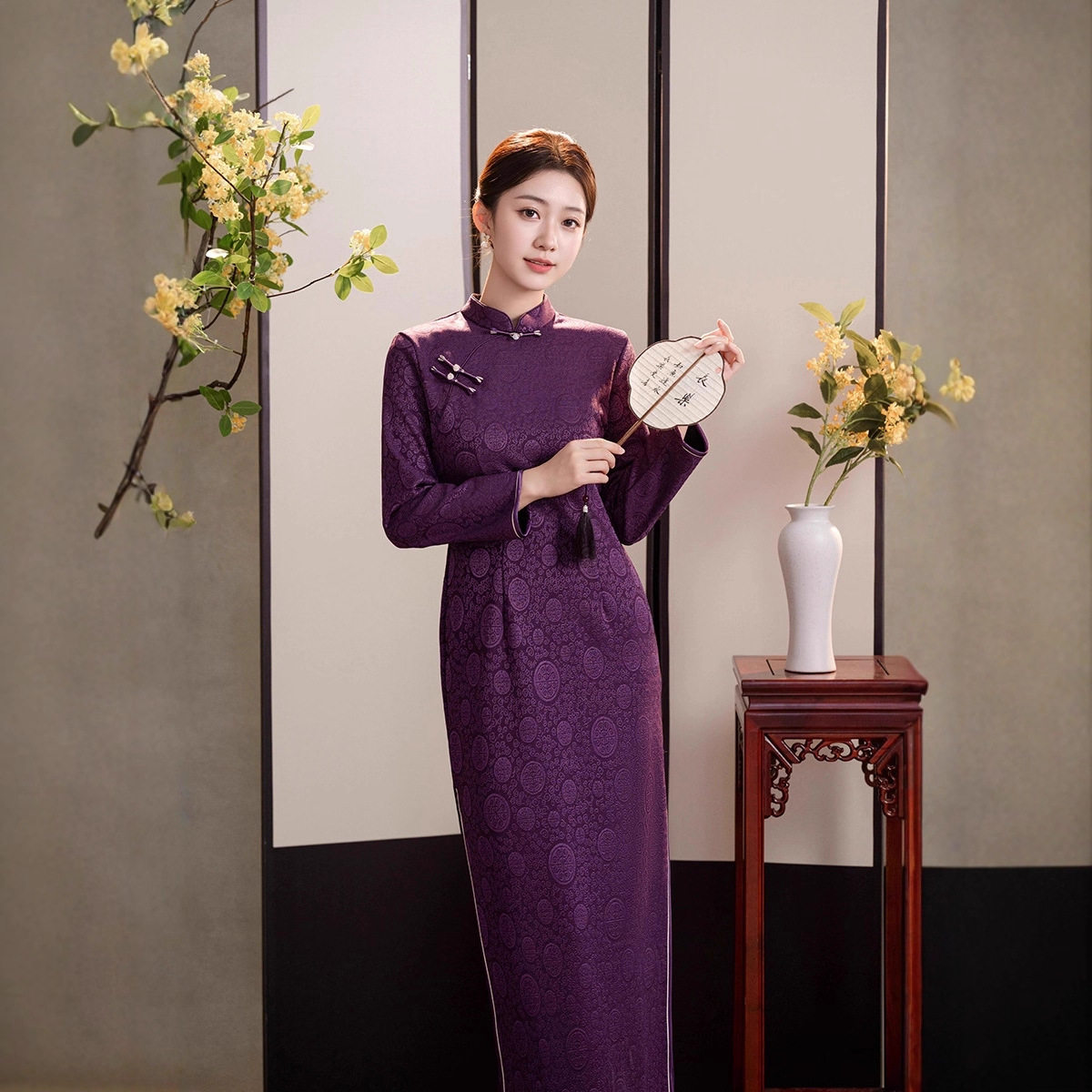 中老年喜婆婆旗袍礼服日常