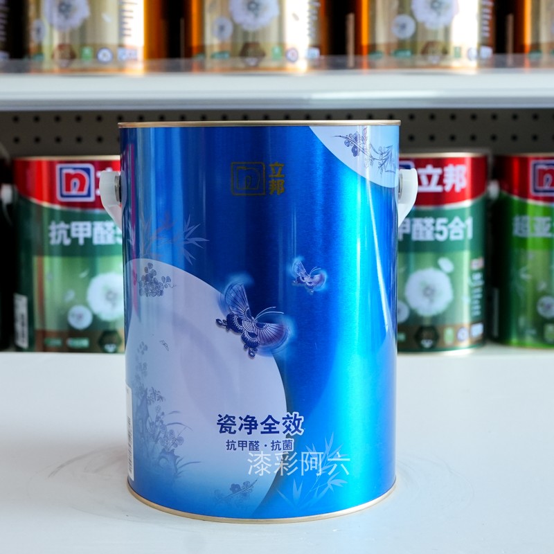 立邦竹炭瓷净抗甲醛净味全效内墙哑光墙面漆5l环保涂料即刷即住