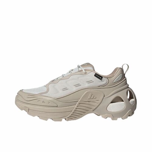 adidas 轻盈舒适 减震防滑 织物合成革低帮跑步鞋 男女同款JS3810