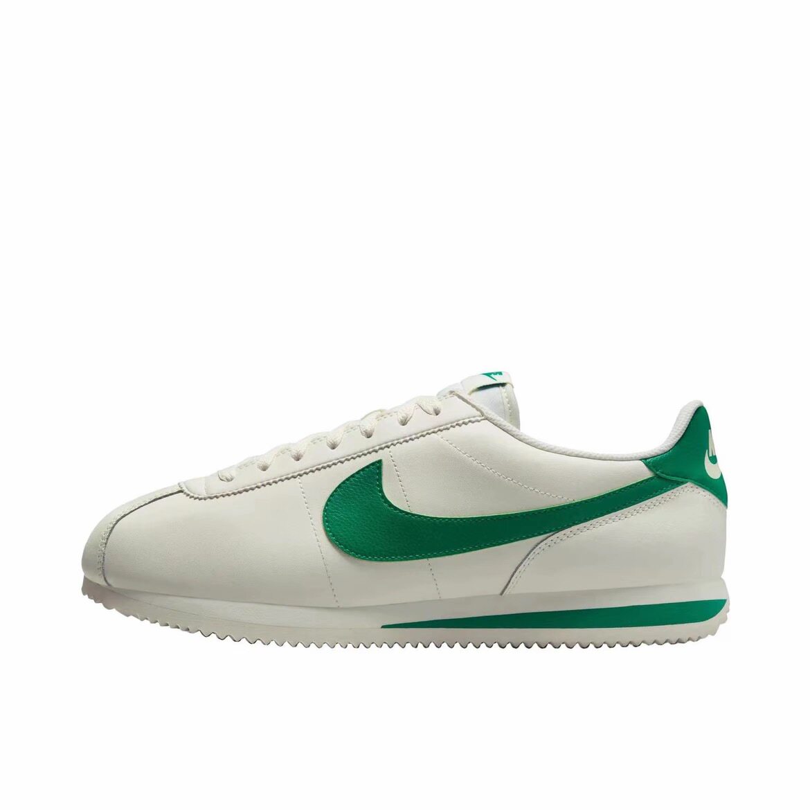 Nike Cortez轻盈耐磨 休闲城市通勤跑步鞋 男款 白绿DM4044-104BL