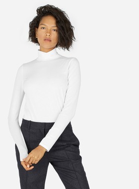 现货 Everlane 春装新款白体t恤女内搭 打底长袖t恤女修身