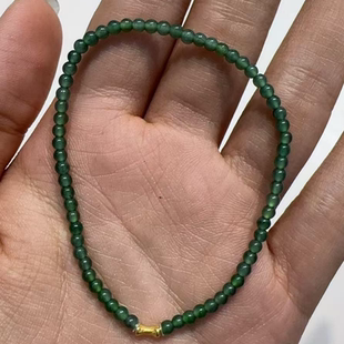 翡翠小米珠手串-约2mm-多样性发货-L银