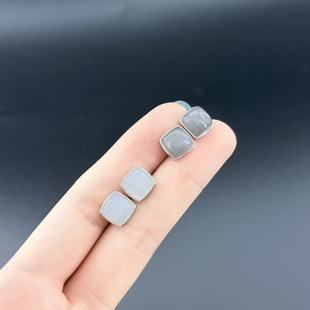 Y华 s925银和田玉耳钉 多样性发货 5mm A2470 约9