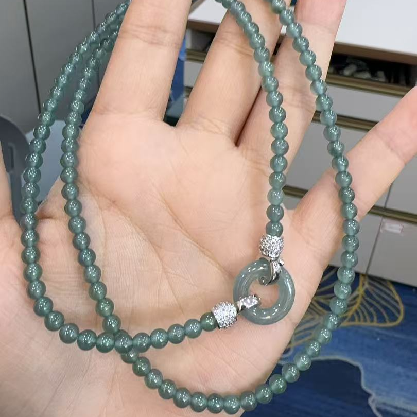 翡翠项链-约4mm-多样性发货-KS三