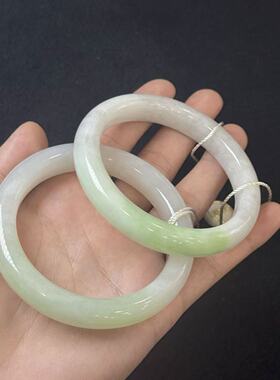 和田玉翠青圆条手镯- 约11*10mm-多样性发货- BY晶 B2579