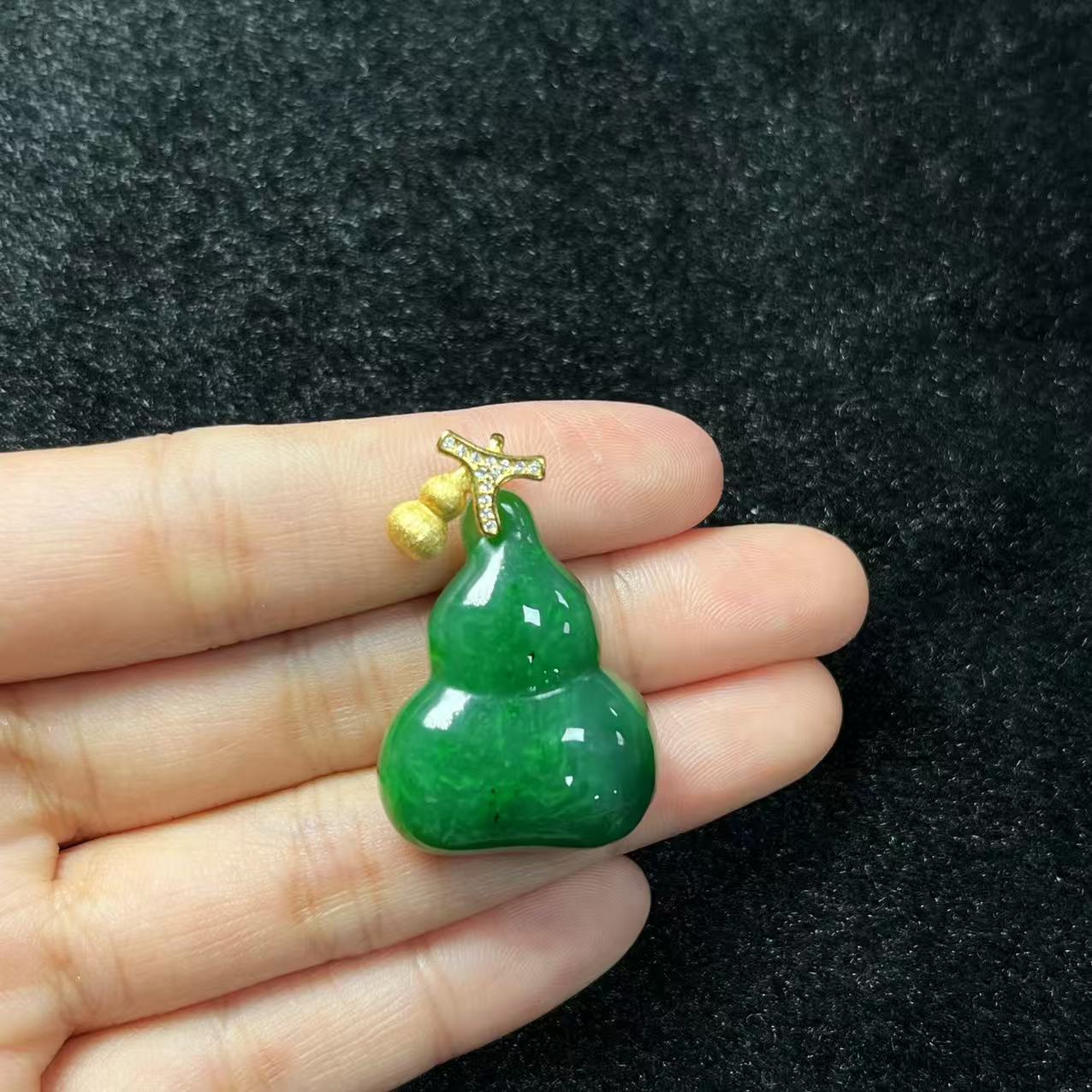 S925和田玉葫芦吊坠-约34×23×12mm-多样性发货-Y欣-A3254