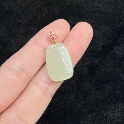 S925和田玉吊坠-约29×15×5mm-多样性发货-DY一-A4445