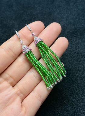 S925翡翠耳勾-约2mm- L银- 多样性发货-A3547