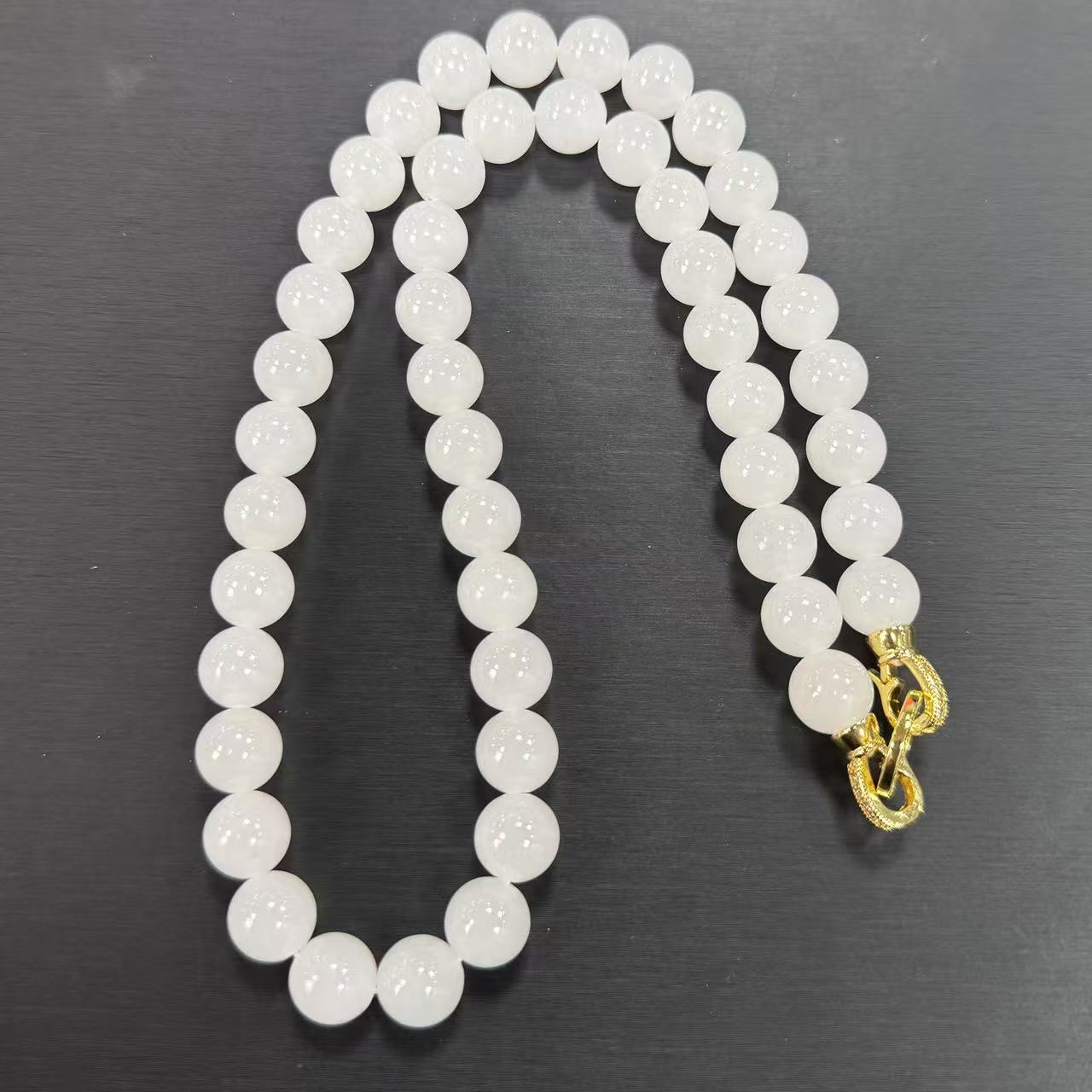 925银和田玉羊脂白项链-约10mm-多样性发货-Y欣-Y2214