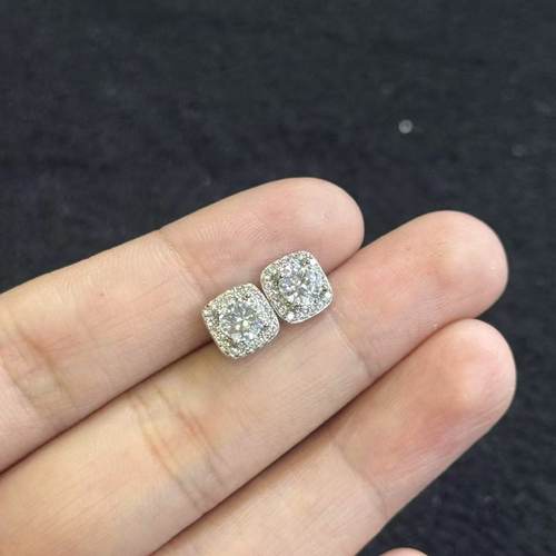 合成碳硅石（莫桑石）莫桑钻耳钉-多样性发货-M尚Y5470