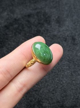 S925银和田玉戒指-约21*17mm-Y欣 - 多样性发货-A3613