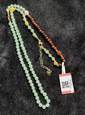 石英质玉DIY项链-约4mm-多样性发货-Y7986