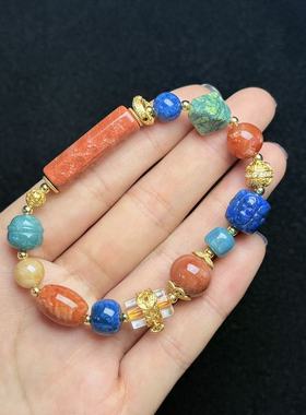 硅化玉珊瑚玉DIY手串-约10mm-多样性发货- T福- A7048