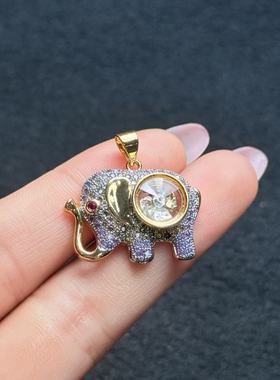 小象吊坠-约25×24×6mm-多样性发货-YY王-A4859-铜合金