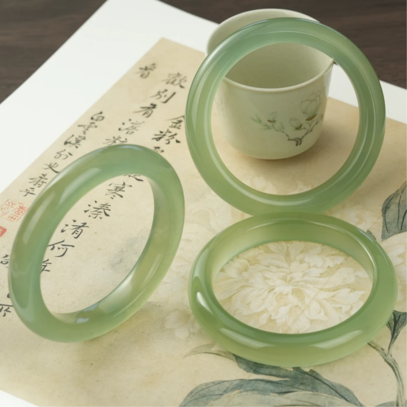 岫玉正圈手镯-约11*11mm-圈口50-61-多样性发货-ZYR天