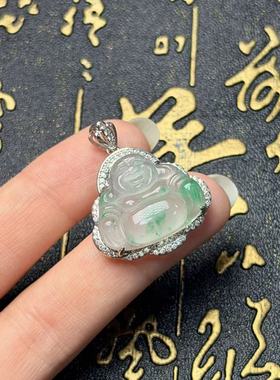 独龙玉佛公-约29*24*7mm-多样性发货-YSP金-A6154-石英质玉