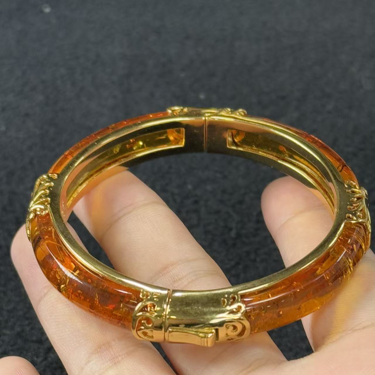 s925银蜜蜡手镯-约10*6mm-多样性发货-R祥-B3936