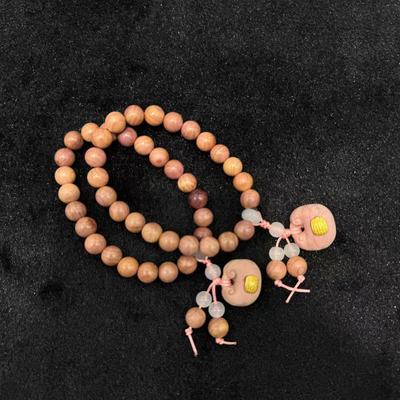 血柏木DIY单圈手串珠串-约8mm-多样性发货-Q九-Y4213