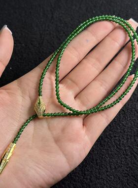 S925翡翠项链-约3mm-多样性发货-L银，B8374