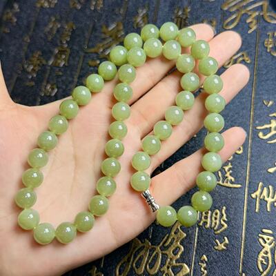 和田玉项链-约10mm-多样性发货-FZ红- A6424