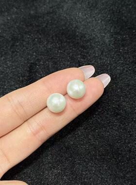 S925银淡水珍珠耳钉-约11mm-多样性发货- ZG珍- A5899