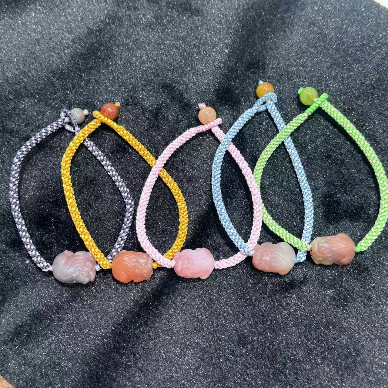 盐源玛瑙貔貅手绳-约16*12mm-多样性发货-颜色随机-C佰-A256