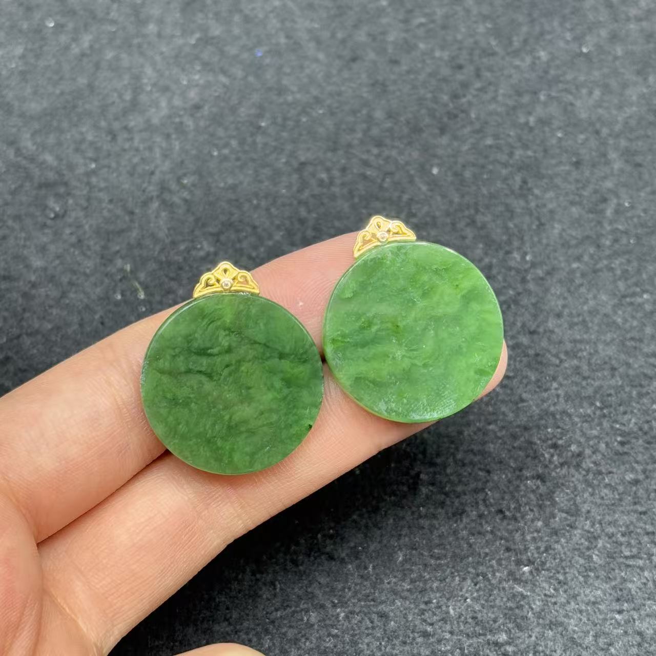 925和田玉碧玉吊坠-约29*25*3mm-多样性发货-Y欣-B804