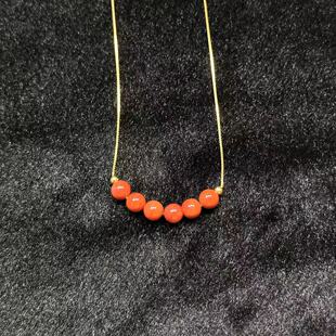 多样性发货 南红 约6mm 南红微笑链 R佳B2059 玛瑙