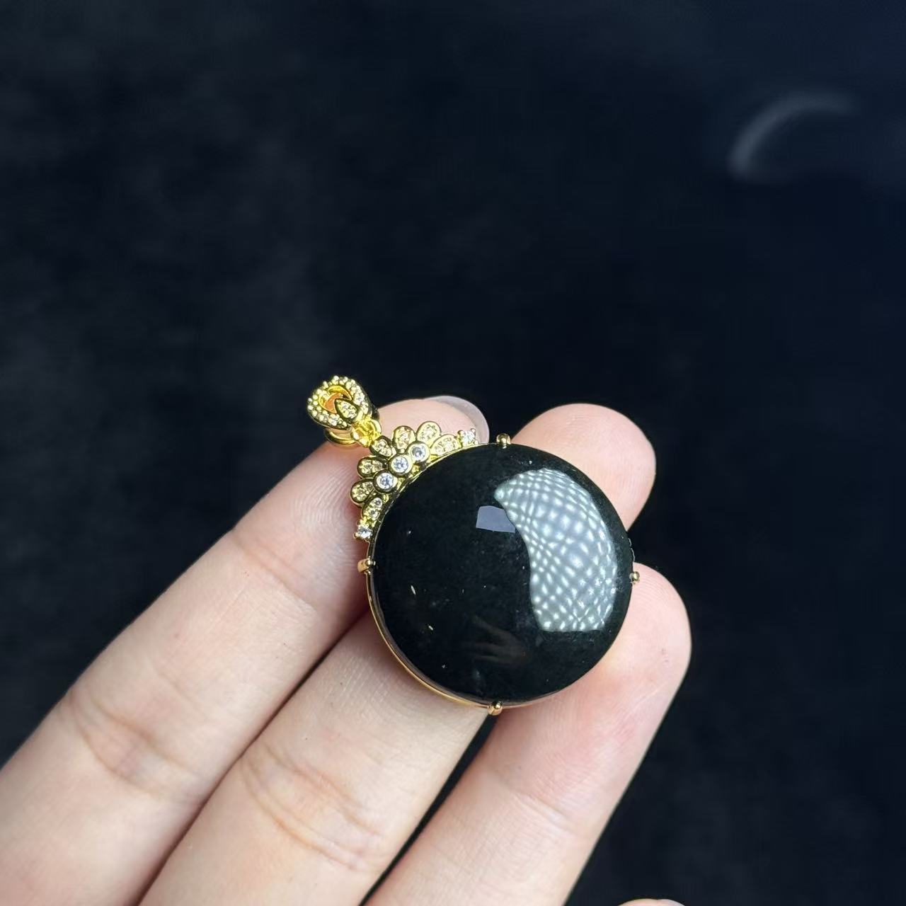 和田玉墨玉吊坠，约38*24*9mm，多样性发货-LX邹，B9355