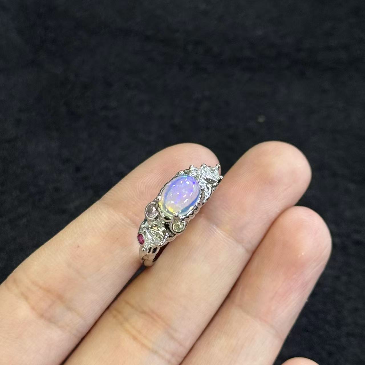 欧泊石戒指，约7mm-多样性发货，YY王，Y5484