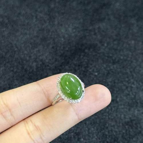 925和田玉戒指-约16*13*8mm-多样性发货- Y钰 Y9237