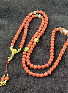 南红（玛瑙）DIY项链-约7mm-多样性发货-G帝-V320