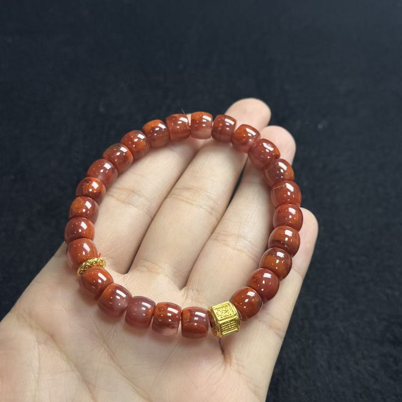 南红（玛瑙）南红手串约8mm，多样性发货-H祥，B2474