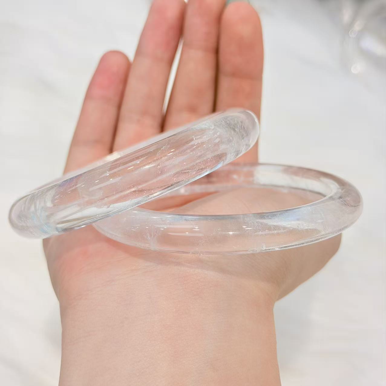 白水晶正圈手镯-多样性发货-S优-A120